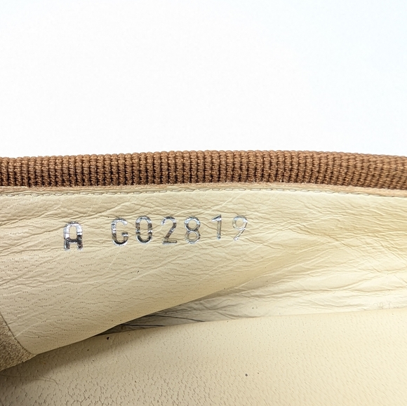 Chanel Tan Brown CC Leather Cap Toe Ballet Flats Ballerinas Size 38 - Picture 11 of 12